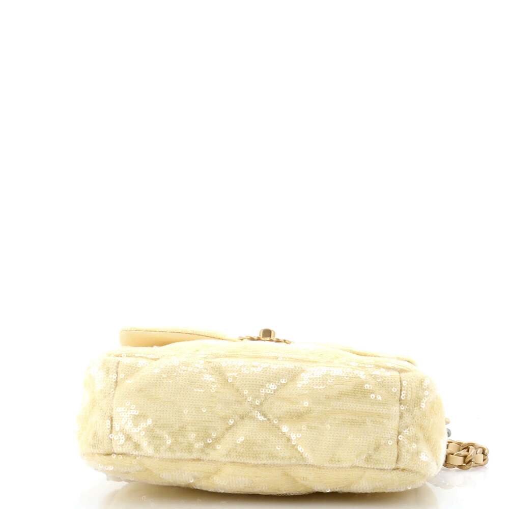 Chanel 19 Flap Bag Quilted Sequins #238225C49B - Picture 4 of 7